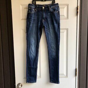 JACK & JONES Liam SKINNY FIT Jeans Men W29 Stretch Denim Blue Low Rise